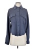 Happily Grey Blue Long Sleeve Button-Down Shirt Size S - photo 1