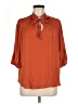J by Joie 100% Polyester Orange 3/4 Sleeve Blouse Size M - photo 1