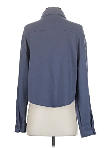 Happily Grey Long Sleeve Button-Down Shirt (view 2)