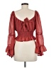 Blush 100% Polyester Red 3/4 Sleeve Blouse Size M - photo 2