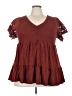 Torrid Burgundy Short Sleeve Blouse Size 5X Plus (5) - photo 1