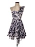 Topshop 100% Polyester Floral Blue Cocktail Dress Size 4 - photo 1