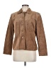 Style&Co 100% Leather Brown Leather Jacket Size Med Petite - photo 1
