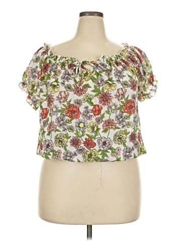 Derek Heart Short Sleeve Blouse (view 1)