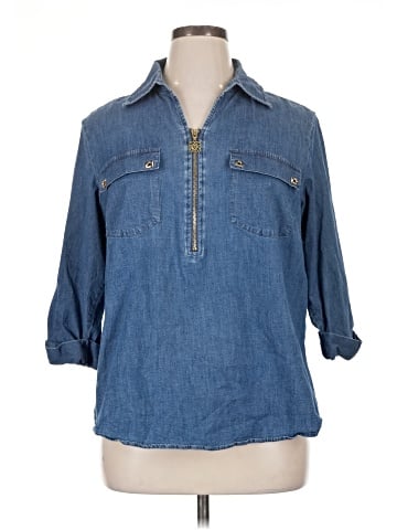 Anne Klein 3/4 Sleeve Button-Down Shirt (view 1)