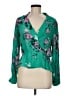 Leith 100% Rayon Green 3/4 Sleeve Blouse Size M - photo 1