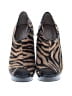 Charles David Animal Print Brown Tan Heels Size 6 1/2 - photo 2