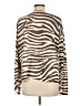 Zara Animal Print Zebra Print Tan Pullover Sweater Size L - photo 2