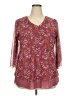 Timeson Burgundy 3/4 Sleeve Blouse Size XXL - photo 1