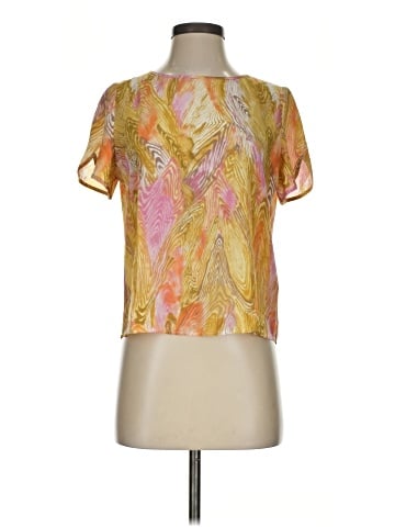catherinegee Short Sleeve Silk Top (view 1)