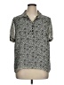 Cj Banks 100% Polyester Animal Print Gray Short Sleeve Blouse Size 1X - photo 1