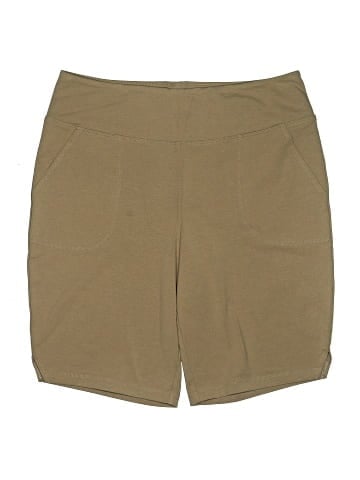 Women With Control Khaki Shorts (view 1)