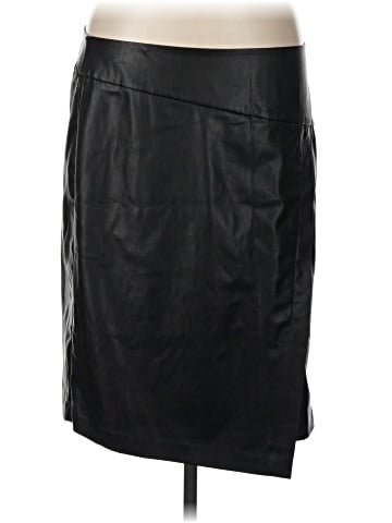 DKNY Faux Leather Skirt (view 1)