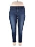 Curve Appeal Solid Blue Jeans Size 18W - photo 1