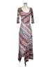 Peruvian Connection Chevron-herringbone Gray Casual Dress Size S - photo 1
