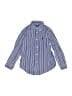 Ralph Lauren 100% Cotton Stripes Blue Long Sleeve Button-Down Shirt Size 4 - photo 1