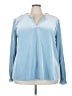 Lands' End Blue Long Sleeve Polo Size 3X - photo 1