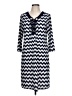 Haani Chevron-herringbone Blue Casual Dress Size L - photo 1