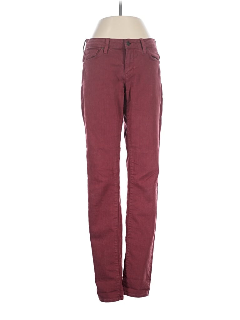Pre-owned Just Black Casual Pants In Burgundy