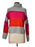 Cliche Color Block Gray Turtleneck Sweater Size L - photo 1