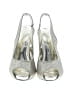 Lulu Townsend Metallic Silver Gold Heels Size 9 1/2 - photo 2