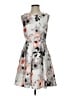 Studio One 100% Polyester Floral Gray Cocktail Dress Size 4 - photo 1