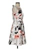 Studio One 100% Polyester Floral Gray Cocktail Dress Size 4 - photo 4