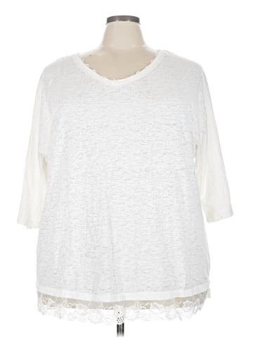 Woman Within 3/4 Sleeve T-Shirt (view 1)