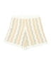 Yllw 100% Viscose Chevron-herringbone Ivory Shorts Size XS - photo 1