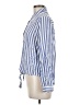 BeachLunchLounge Stripes Blue Long Sleeve Blouse Size M - photo 5