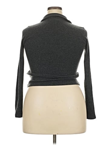 Madewell Brushed Rib Polo Crop Cardigan (view 2)