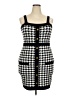 Assorted Brands Houndstooth Black Casual Dress Size 2X - photo 1
