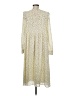 Madewell 100% Polyester Polka Dots Ivory Casual Dress Size M - photo 2