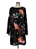 H&M 100% Polyester Print Black Casual Dress Size L - photo 1