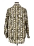 Caviar 100% Polyester Animal Print Yellow Long Sleeve Blouse Size 1X - photo 2