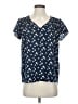 Gibson Stars Blue Short Sleeve Blouse Size XS - photo 1