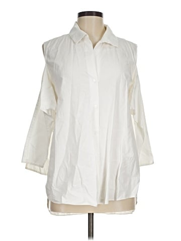 Halston Heritage 3/4 Sleeve Button-Down Shirt (view 1)