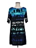 Style&Co Graphic Blue Casual Dress Size M - photo 1