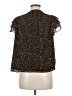 1.State 100% Polyester Brown Short Sleeve Blouse Size M - photo 2