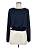 MICHAEL Michael Kors Blue Long Sleeve Top Size M - photo 1