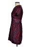 Aqua Paisley Burgundy Casual Dress Size XS - photo 5