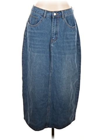 Shein Curve Denim Skirt (view 1)