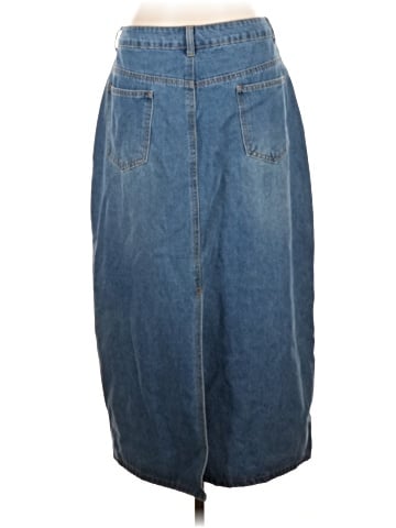 Shein Curve Denim Skirt (view 2)