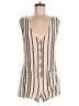 Forever 21 Stripes Tan Pink Romper Size L - photo 1