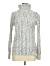 Miami Metallic Silver Turtleneck Sweater Size M - photo 1