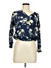 Leshop 100% Rayon Floral Blue 3/4 Sleeve Blouse Size M - photo 1