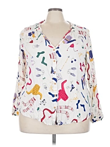 Maeve by Anthropologie 3/4 Sleeve Blouse (view 1)