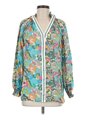 Rungolee 3/4 Sleeve Silk Top (view 1)