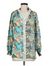 Rungolee 100% Silk Teal 3/4 Sleeve Silk Top Size M - photo 1