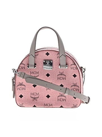 MCM Visetos Mini Half Moon Crossbody Bag (view 1)